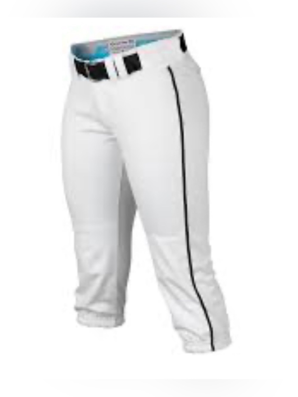 NWOT EvoShield Standout High Rise Softball Pants White Black Piping - Size M